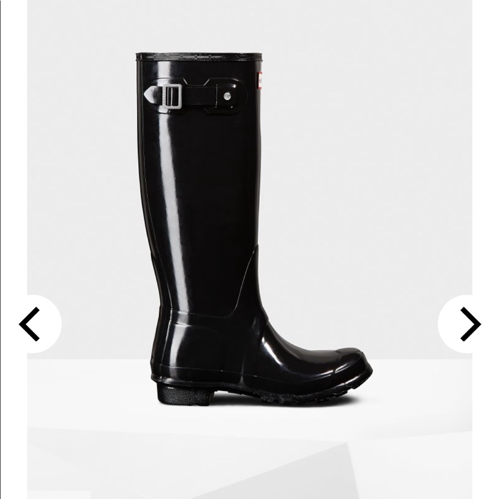Hunter boots tall black